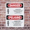 Signmission Asbestos Cancer Lung Disease Bilingual Danger Sign, Plastic, 7in W x 10in L, 2PK OS-2PACK-DS-P-710-VS-1033 - alternate 6